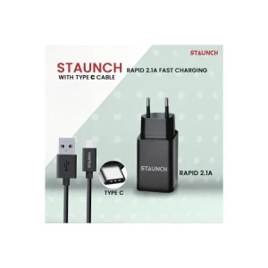 chargeur-staunch-2.4-a-avec-câble-type-c-(2-port)
