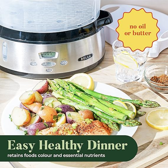 bella-cuiseur-vapeur-numérique-à-trois-niveaux-de-9,5-l,-cuisson-simultanée-saine
