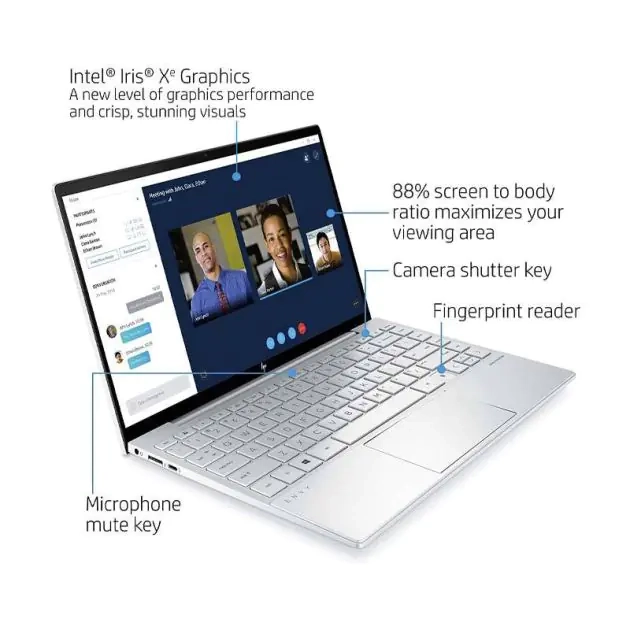 ordinateur-portable-hp-envy---13.3"---8gb-ram---512gb-ssd---intel-core-i5-1135g7--4.2ghz---windows-10---12-mois-de-garantie