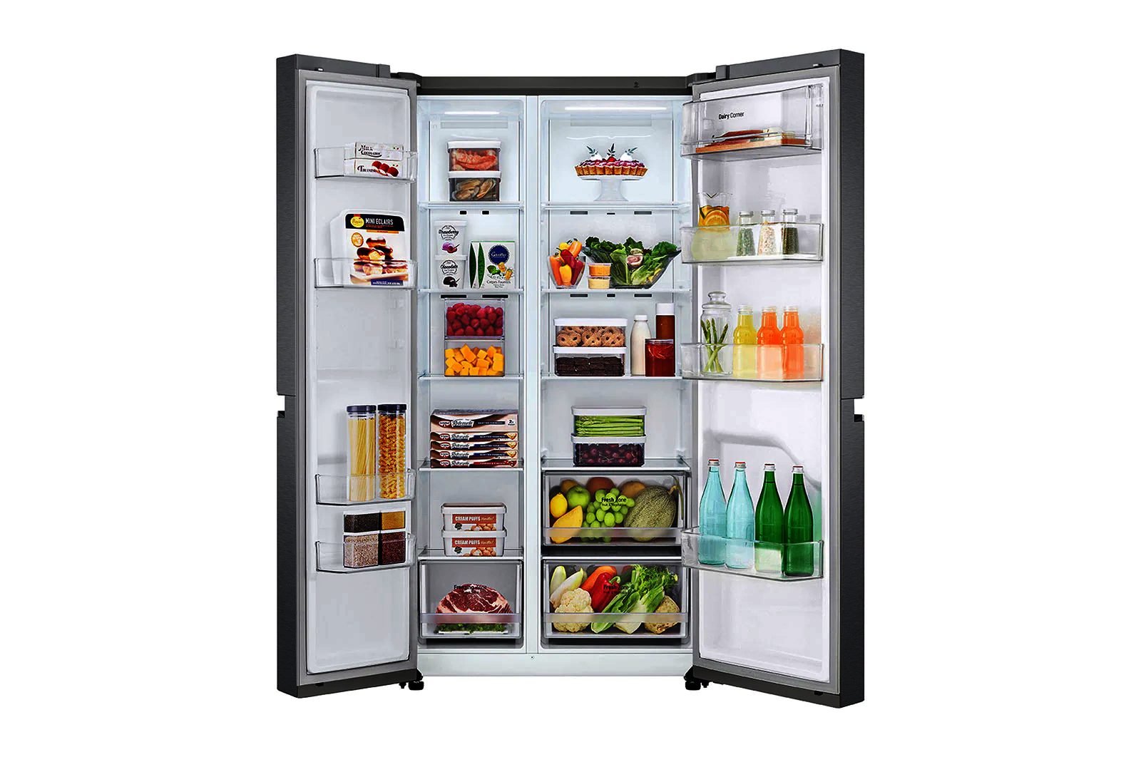 réfrigérateur-lg---gc-l257slrl-674l-side-by-side-|compresseur-smart-inverter-|flux-d’air-multiple-|smart-diagnosis™-12-mois