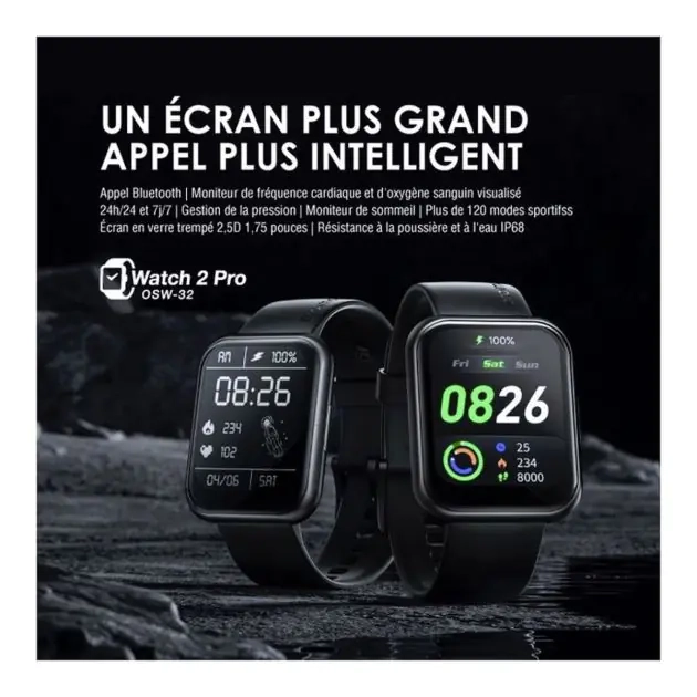 smartwatch-oraimo-watch-2-pro---osw-32---appels-bluetooth---ip68---bluetooth-v5.1---gps---1,75"