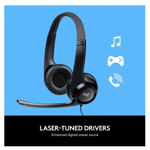 casque-filaire-pour-pc---logitech-h390---microphone-antibruit-pour-call-center---usb-a-(-livré-entre-03-et-06-jours-)---garantie-6-mois