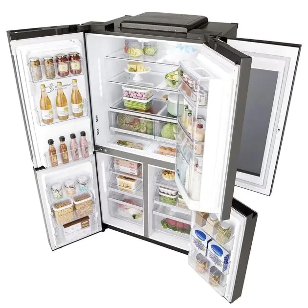 réfrigérateur-lg-no-frost-(-instaview-)-côtes-à-côtes-avec-distributeur-d'eau-et-glaçon---gr-x39fmkbl---716-litres---noir---garantie-12-mois