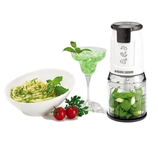 hachoir-à-légume-et-viande-avec-broyeur-à-glace---black-&-decker---‎fc300-b5---500-watts---500-ml---noir-blanc---garantie-03-mois