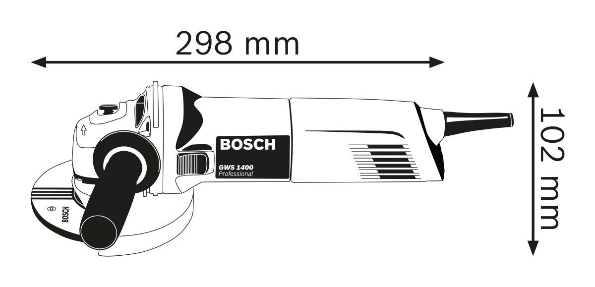 meuleuse-angulaire---bosch-professional-gws-1400---garantie-:-6-mois
