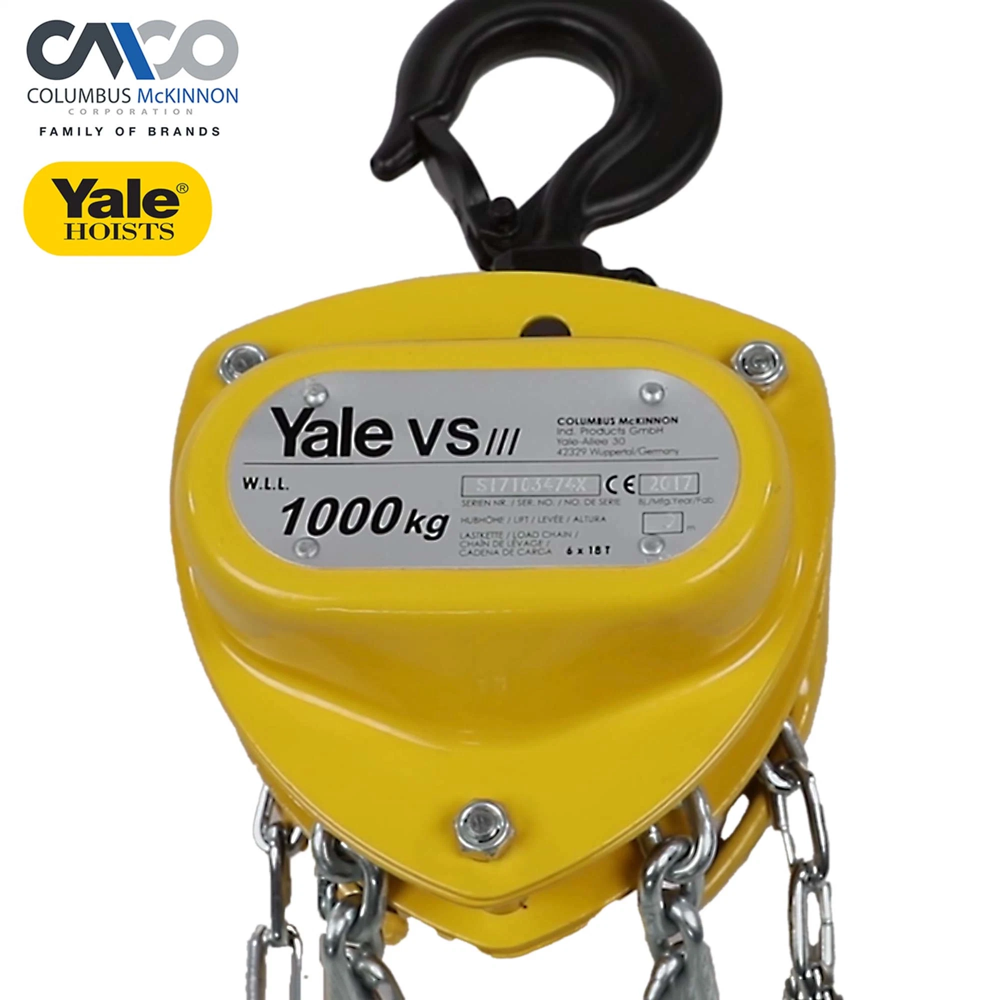 palan-manuel-à-chaîne-yale-vsiii---1-tonne---elévation-5-mètres---6-mois