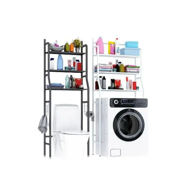 etagère-de-rangement-pour-salle-de-bain---inox---blanc/-noir