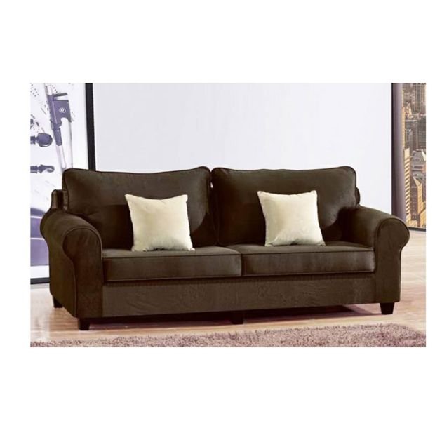 canapé-3-places-bangui---toile-épaisse---marron