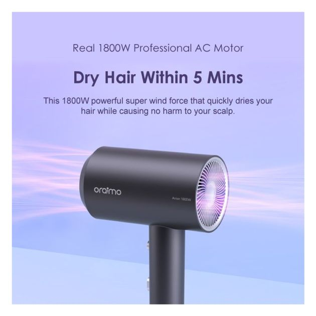 oraimo-sèche-cheveux-smart-hairdry---3-modes-de-chauffage---sèche-cheveux---ref-opc-hd1--garantie-6-mois