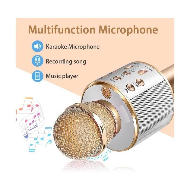 microphone-de-karaoké-sans-fil-bluetooth--appareil-de-karaoké-portable-à-main--pour-enfants-adultes-or