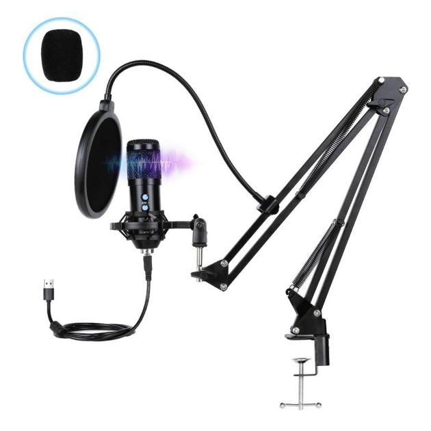 microphone-pc--microphone-à-condensateur-usb--accloo---microphone-plug-and-play-pour-l'enregistrement-professionnel