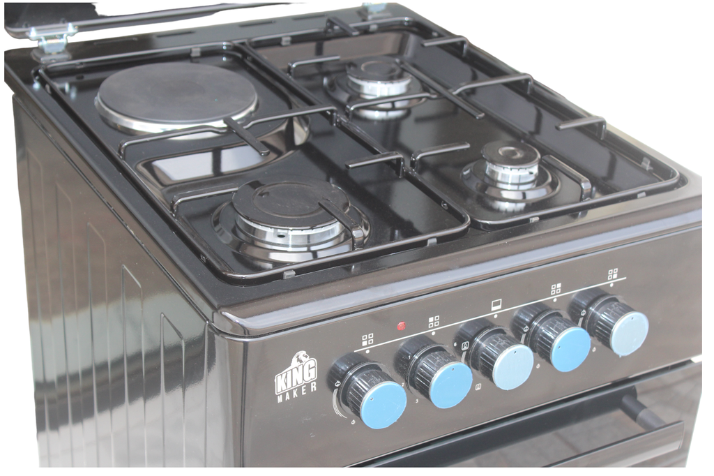 cuisinière-50x60-3foyers-à-gaz-et-un-foyer-électrique-argent