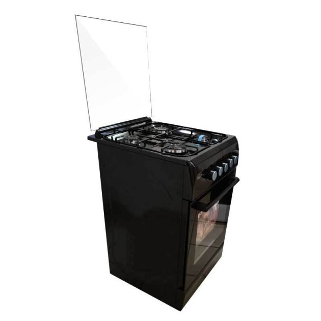 cuisinière-à-gaz---super-flame---standard---sfk506040g---4-feux---50-x-60-cm---noir--6-mois-de-garantie