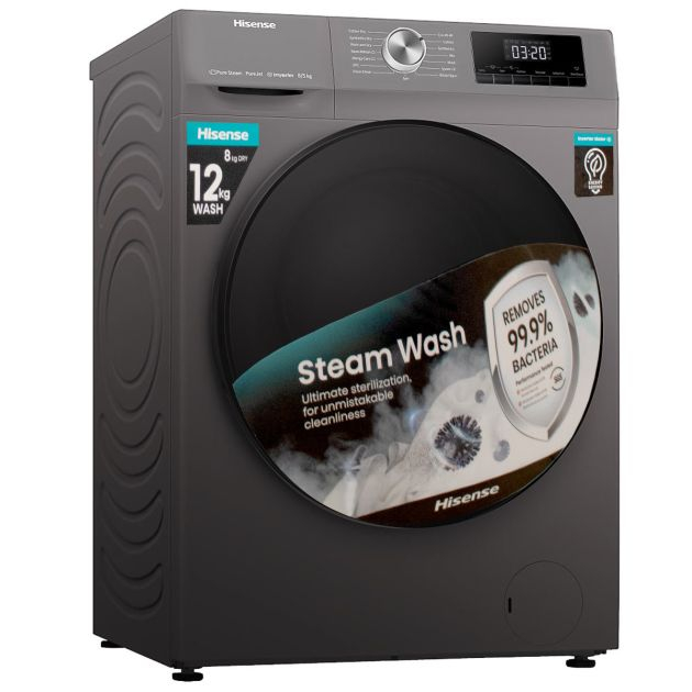 machine-à-laver-automatique---hisense---lavante-12kg/séchante-8-kg---wdqr1214---argent---garantie:-6-mois
