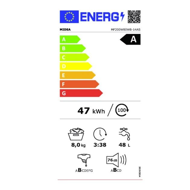 machine-à-laver-automatique-midea-8kg---mf200w80w---06-mois-de-garantie