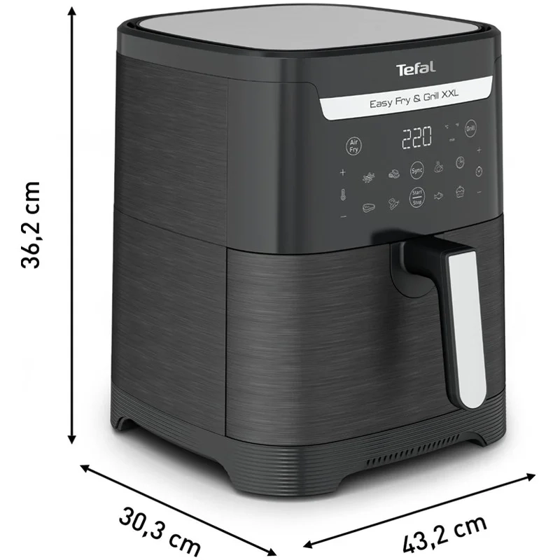 friteuse-sans-huile-tefal-easy-fry-ey801815-1650w---noir-3-mois-de-garantie