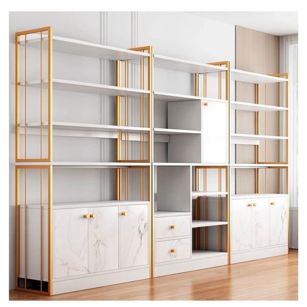 armoire-à-vernis-à-ongles-avec-porte-coulissante---3-étagères---3-compartiments---blanc