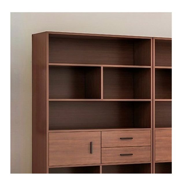 bibliothèque-verticale-moderne-en-bois-avec-armoire---marron---assemblage-partiel-requis