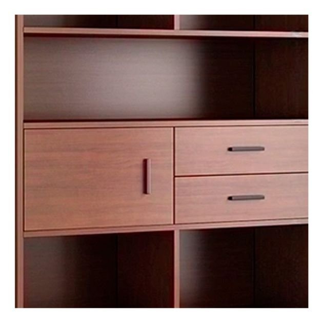 bibliothèque-verticale-moderne-en-bois-avec-armoire---marron---assemblage-partiel-requis