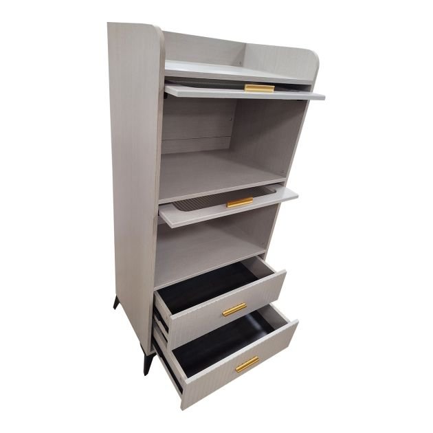 armoire-de-rangement-–-hb03024-–-finition-pvc/mélamine-–-1,3-mètre-–-noyer-lavé/chêne-blanc-–-panneau-de-particules-–-livrée-démontée