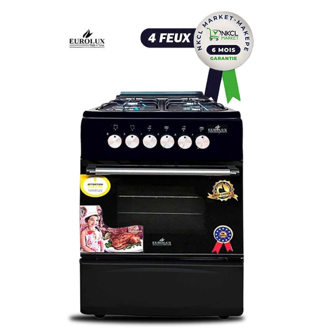 cuisinière-à-gaz-eurolux---classic---4-feux---50-x-55-cm---noir---garantie-6-mois