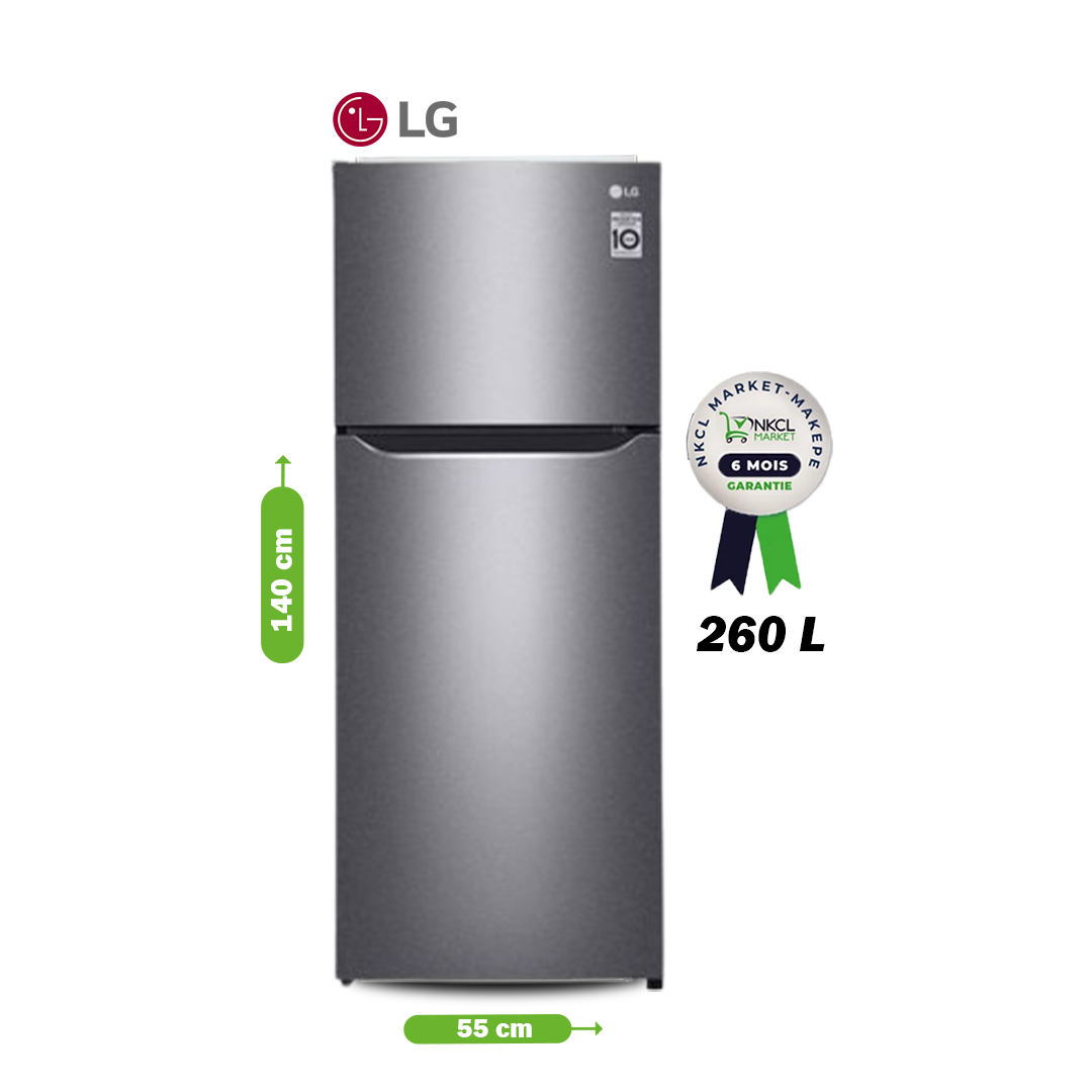 réfrigérateur-lg-à-double-battant-avec-compresseur-smart-inverter---260-litres---gl-c322slbb----argent---garantie-12-mois