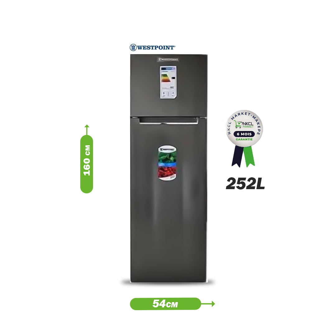 réfrigérateur-double-porte-westpoint-wrhn-30118.e---252-litres---blanc---6mois