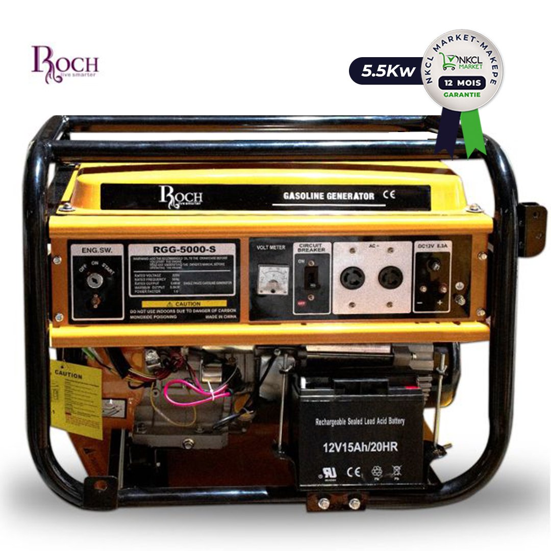 groupe-Électrogène-à-essence-5.5kw-–-roch-rgg-5000-s---garantie-6-mois