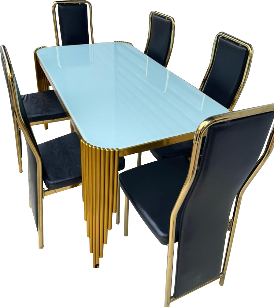 salle-à-manger-moderne-6-places-–-verre-&-simili-cuir-noir