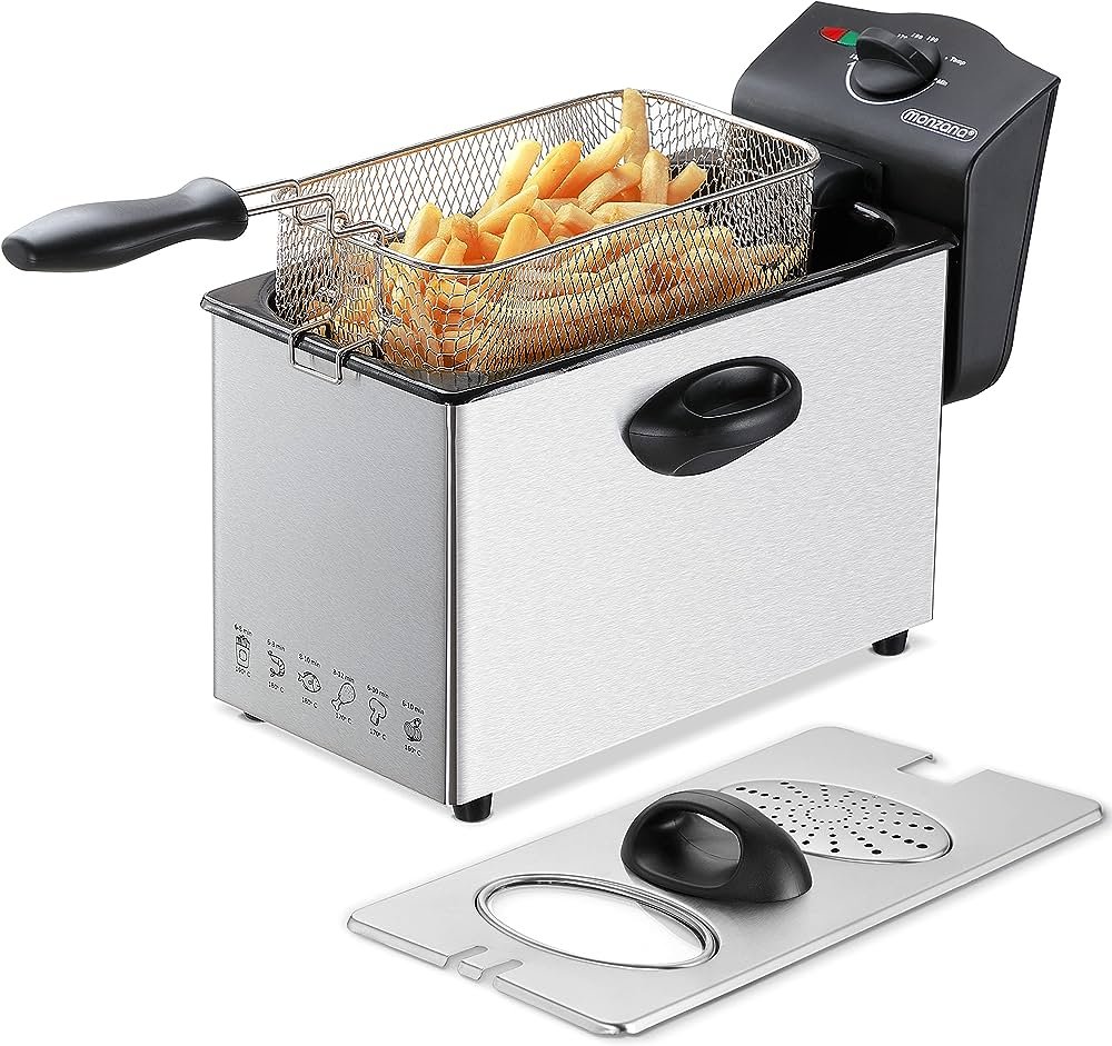 friteuse-électrique-3-litres-2000-watts,-triple-panier-en-acier-inoxydable