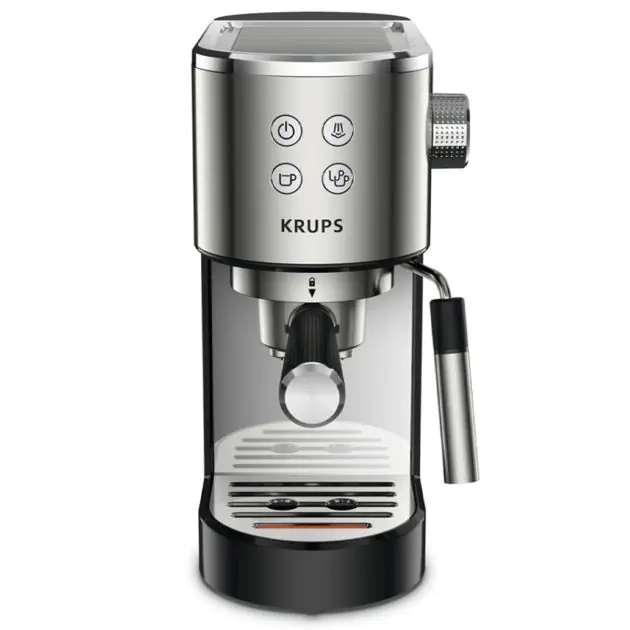 machine-à-café---virtuoso---krups---xp442c11---1450-watts---15-bar---1-litres---argent-noir---garantie-3-mois