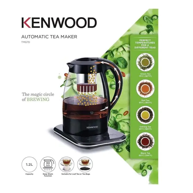 bouilloire-+-théière-et-cafetière-filtre-3-en-1---kenwood---tmg70.000cl---2200w---1.2l---noir---3-mois