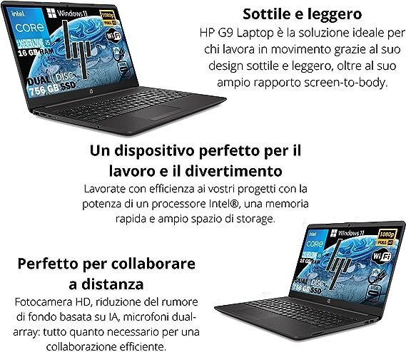 laptop-hp-250-g9---ecran-15,6"---fhd-intel-core-i5-i5-12---windows-11---512-go-ssd-16go-ram-qwerty