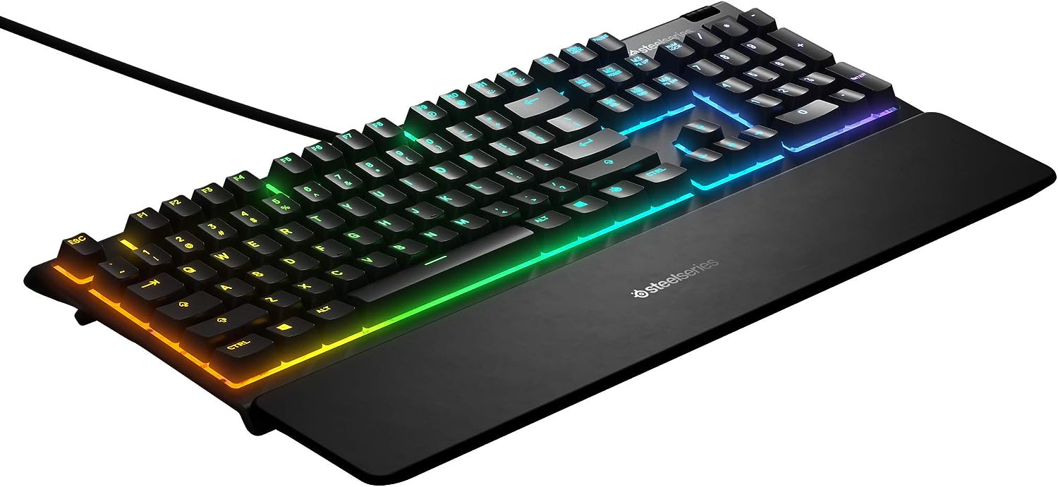 clavier-gaming-mécanique---steelseries-apex-3---rétroéclairage-prismsync-rgb-châssis-en-aluminium---molette-de-réglage---12-mois-(livré-entre-3-5-jours)