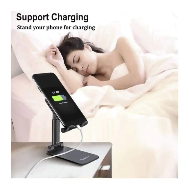 support-de-téléphone-portable-et-tablette-tycom-pliable---support-réglable-pour-bureau