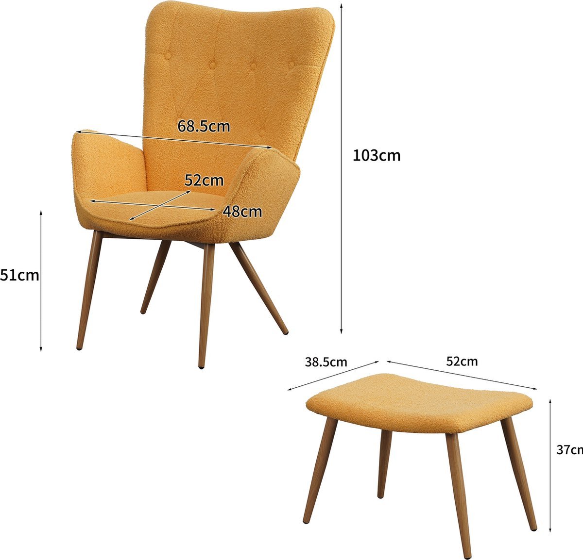 fauteuil-à-oreilles-albatros-oxford-avec-tabouret---housse-aspect-fourrure-confortable