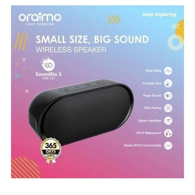 haut-parleur-bluetooth---oraimo-soundgo-3-(obs-31s)---ipx6---1200-mah---06-mois-de-garantie