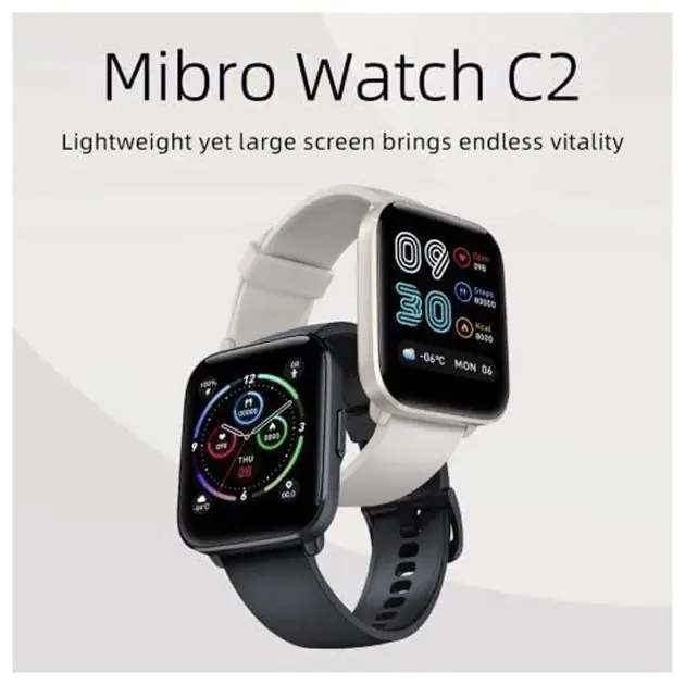 montre-connectée---mibro-watch-c2---1,69"---environ-07-jours-d'autonomie---2-atm---bluetooth-5.0---06-mois