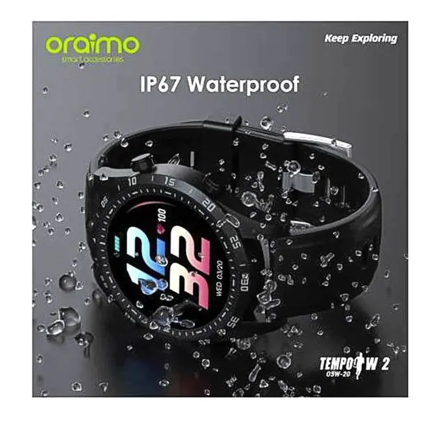 smartwatch-oraimo-osw-20-tempo-w2---240mah---1.3-pouce---jusqu'à-20-jours-d'autonomie-en-veille