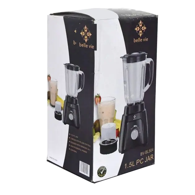 blender-mixeur-2en1---belle-vie---bv-bl504---400-watts---1,5-l-+-1-bol-de-broyage---noir---3-mois