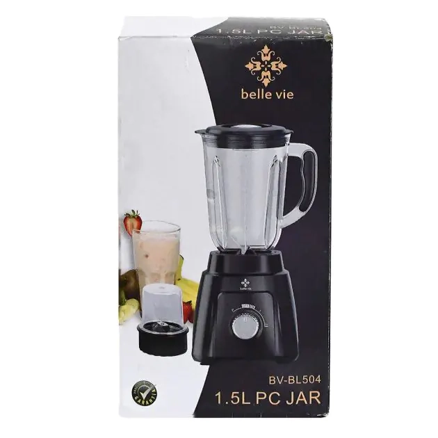 blender-mixeur-2en1---belle-vie---bv-bl504---400-watts---1,5-l-+-1-bol-de-broyage---noir---3-mois