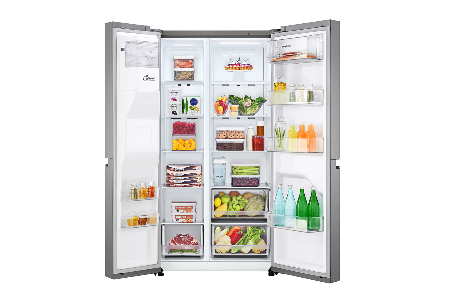 réfrigérateur-lg-611l---gc-l257slrl---side-by-side---compresseur-smart-inverter-|flux-d’air-multiple-|smart-diagnosis™---gris-argent--12-mois-garantie