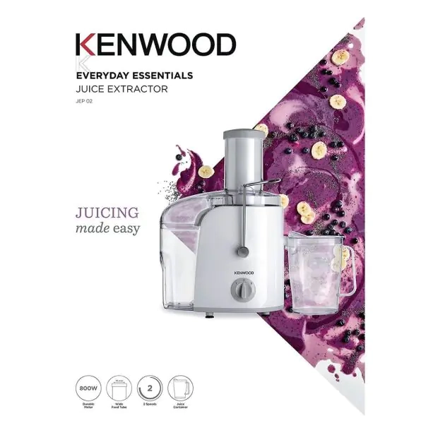 extracteur-de-jus---centrifugeuse-kenwood---jep02.a0wh---800w---2-vitesses---blanc---3-mois
