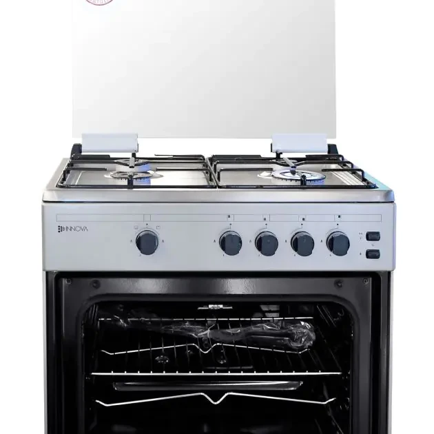 cuisinière-à-gaz---innova---in6402---4-foyers---allumage-automatique---60-x-60-cm---inox---garantie-06-mois