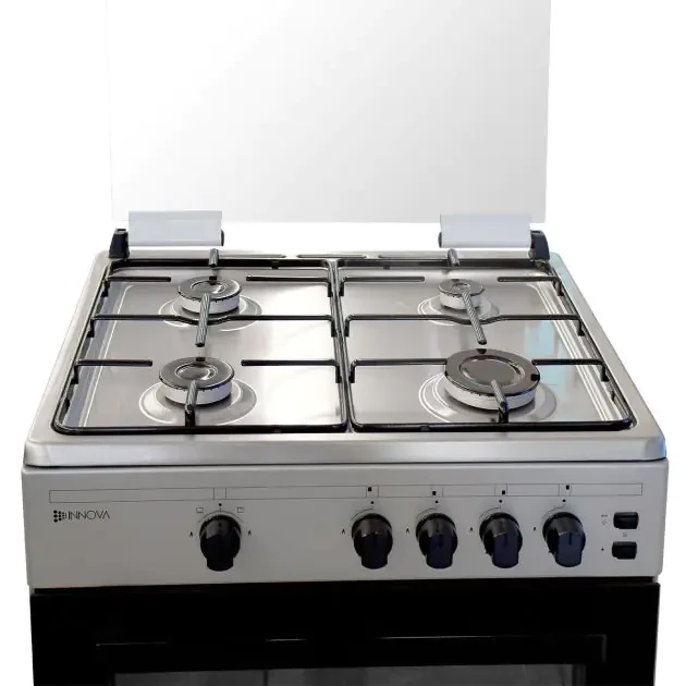 cuisinière-à-gaz---innova---in6402---4-foyers---allumage-automatique---60-x-60-cm---inox---garantie-06-mois