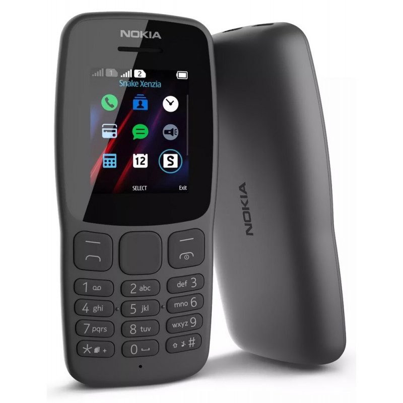 téléphone-nokia-106---4mo|4mo-ram---800-mah---1.8’’---2-sim---noir---12-mois