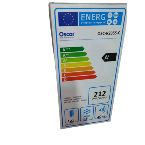 réfrigérateur-combiné-oscar-–-r235s---186l---gris---6-mois-garantie