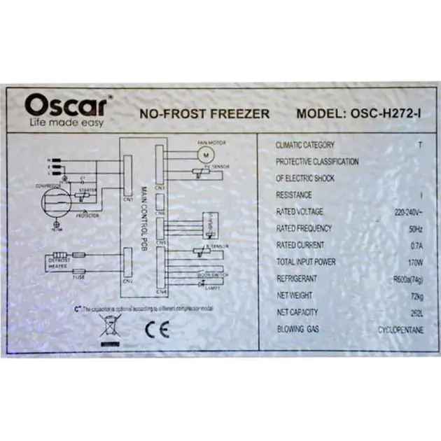 congélateur-vertical-oscar-lux---osc-h272---nofrost---262-litres---gris---garantie-6-mois