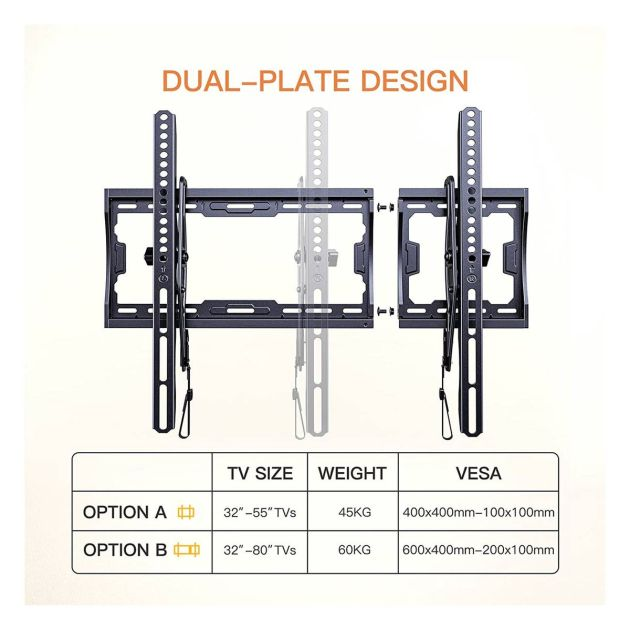 support-mural-pour-écran-plat-de-32-à-80-pouces