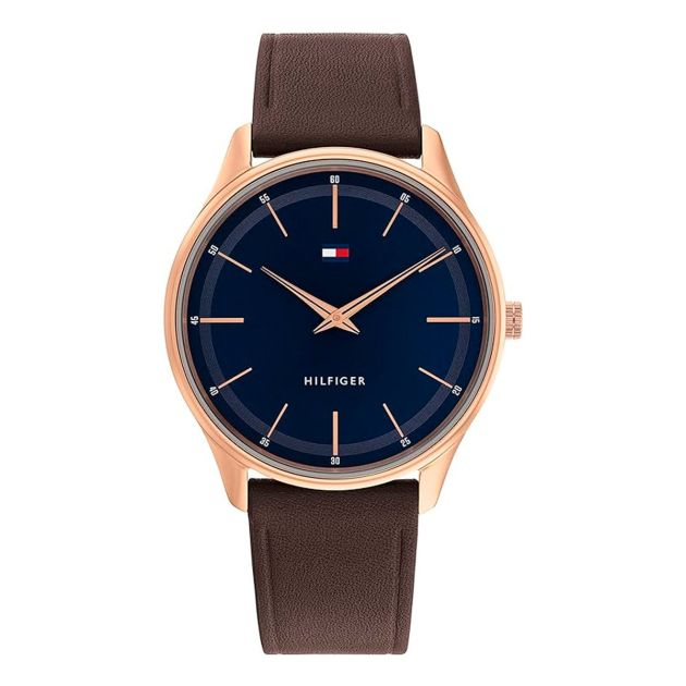 montre-pour-homme--tommy-hilfiger---analogique---marron